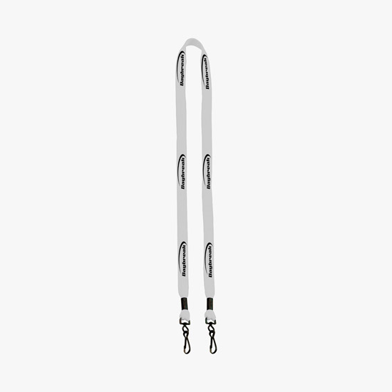 1/2 No-Flip Cotton Lanyard with Double Swivel Snap Hook