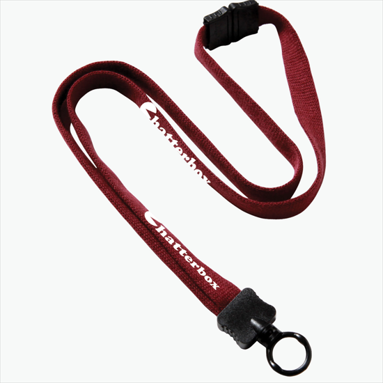 1/2 Breakaway Cotton Lanyard with Standard O-Ring
