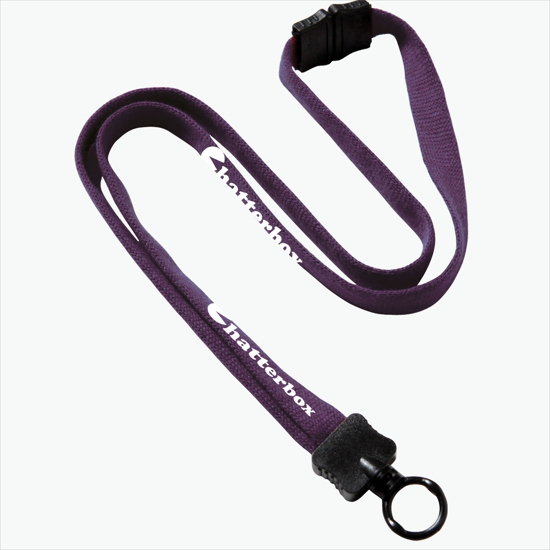 1/2 Breakaway Cotton Lanyard with Standard O-Ring