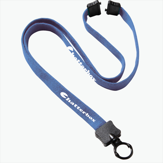 1/2 Breakaway Cotton Lanyard with Standard O-Ring