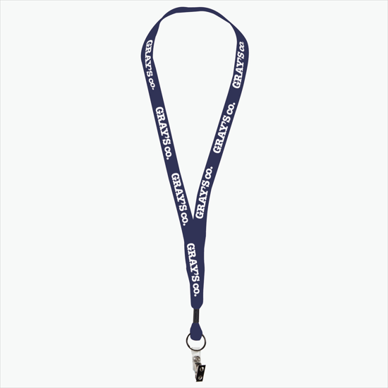 MARCO 5/8 Economy Polyester Lanyard - Vinyl Snap w/Bulldog Clip