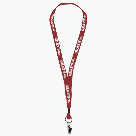 MARCO 5/8 Economy Polyester Lanyard - Vinyl Snap w/Bulldog Clip
