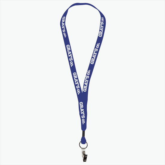 MARCO 5/8 Economy Polyester Lanyard - Vinyl Snap w/Bulldog Clip