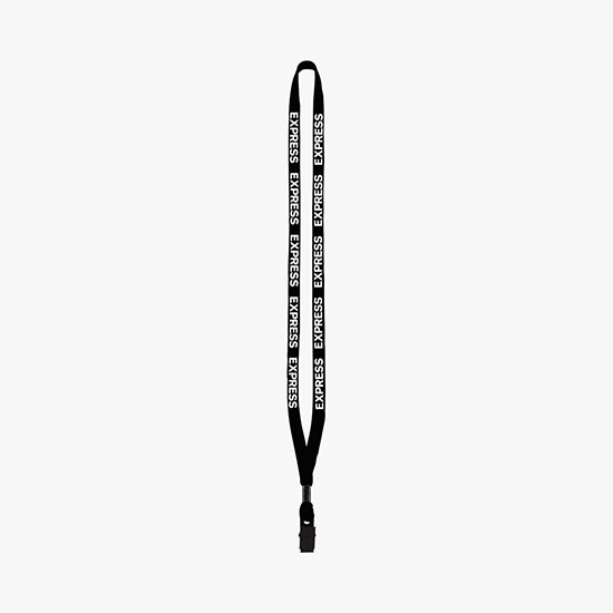 1/2 Soft Knitted Cotton Lanyard w/Metal Bulldog Clip