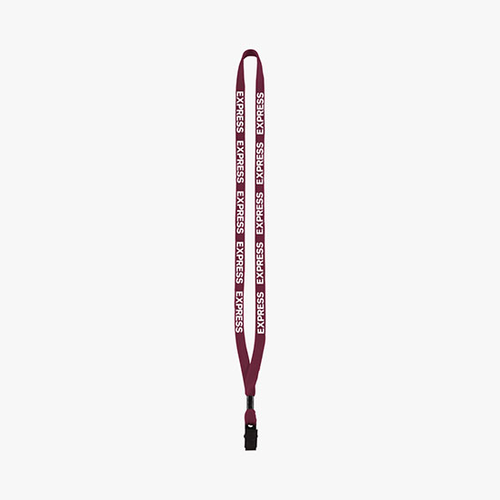 1/2 Soft Knitted Cotton Lanyard w/Metal Bulldog Clip