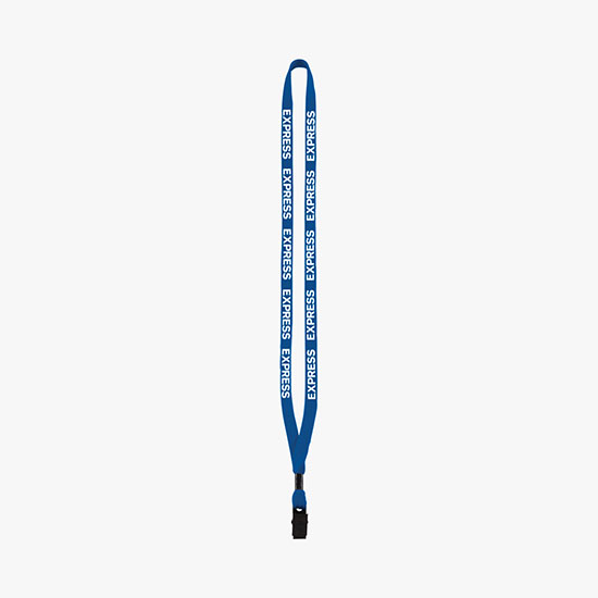 1/2 Soft Knitted Cotton Lanyard w/Metal Bulldog Clip
