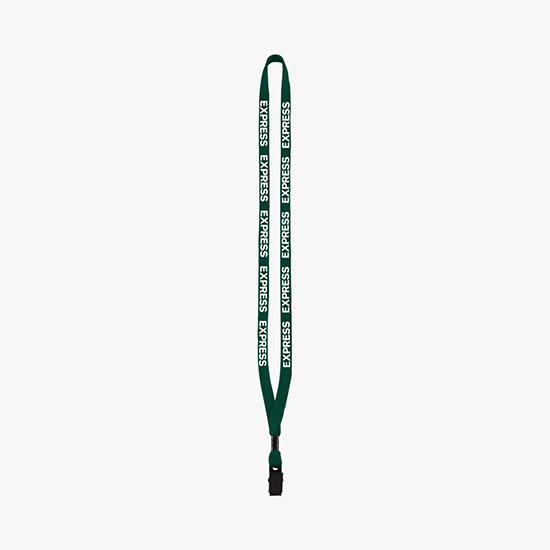 1/2 Soft Knitted Cotton Lanyard w/Metal Bulldog Clip