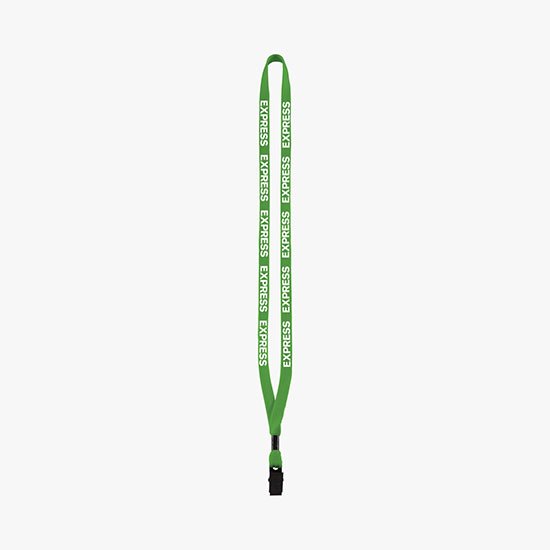1/2 Soft Knitted Cotton Lanyard w/Metal Bulldog Clip
