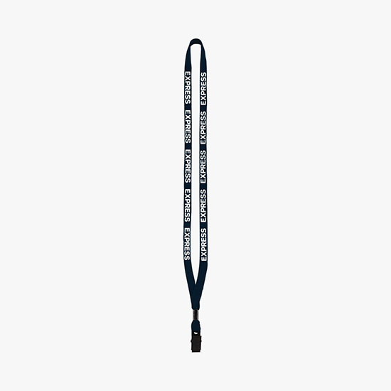 1/2 Soft Knitted Cotton Lanyard w/Metal Bulldog Clip