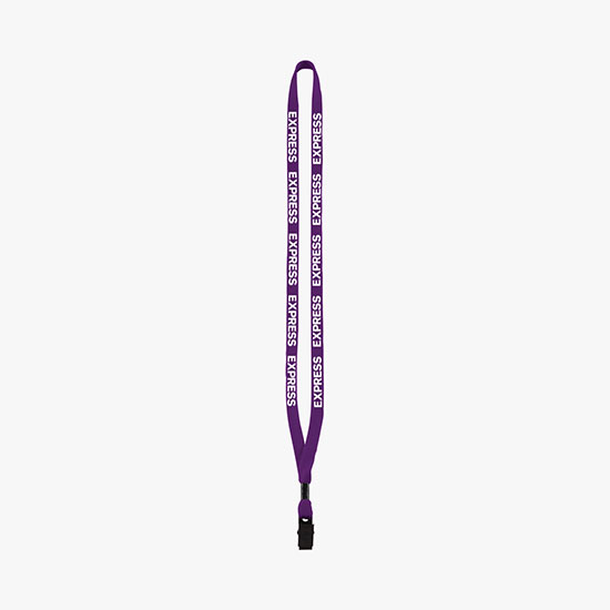 1/2 Soft Knitted Cotton Lanyard w/Metal Bulldog Clip