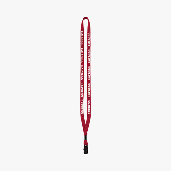 1/2 Soft Knitted Cotton Lanyard w/Metal Bulldog Clip