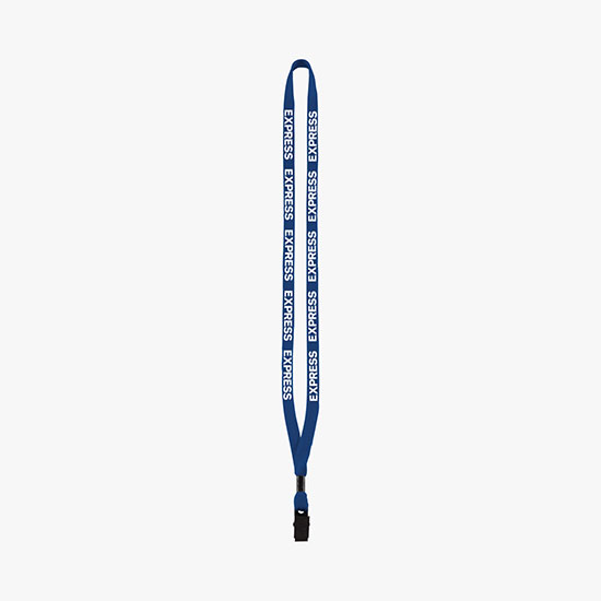1/2 Soft Knitted Cotton Lanyard w/Metal Bulldog Clip