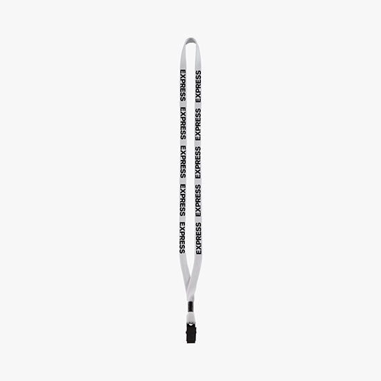 1/2 Soft Knitted Cotton Lanyard w/Metal Bulldog Clip