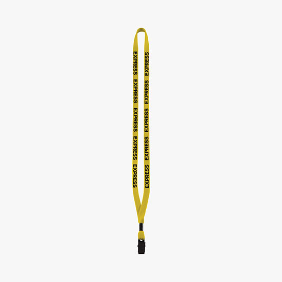 1/2 Soft Knitted Cotton Lanyard w/Metal Bulldog Clip
