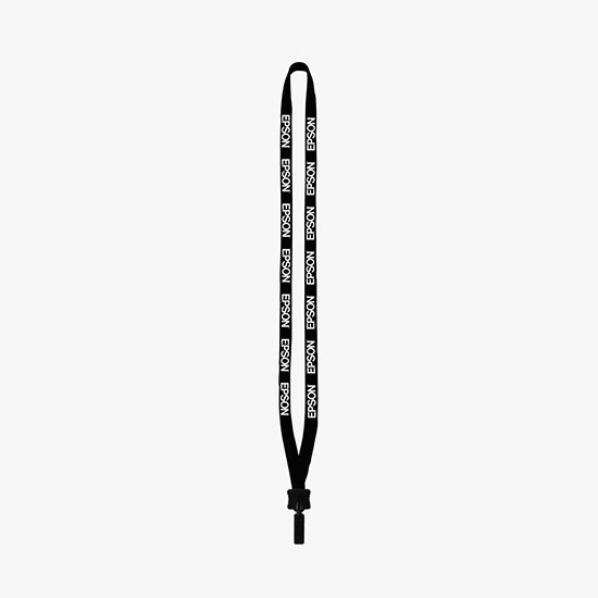 1/2 Soft Knitted Cotton Lanyard w/Plastic Bulldog Clip