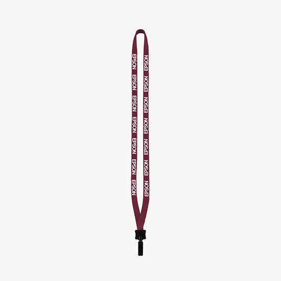 1/2 Soft Knitted Cotton Lanyard w/Plastic Bulldog Clip