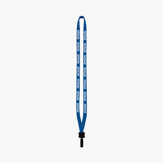 1/2 Soft Knitted Cotton Lanyard w/Plastic Bulldog Clip