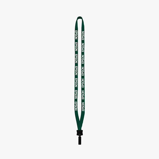 1/2 Soft Knitted Cotton Lanyard w/Plastic Bulldog Clip