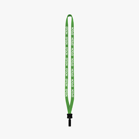 1/2 Soft Knitted Cotton Lanyard w/Plastic Bulldog Clip