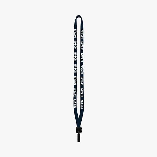 1/2 Soft Knitted Cotton Lanyard w/Plastic Bulldog Clip