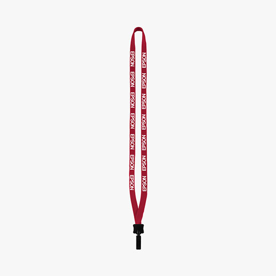 1/2 Soft Knitted Cotton Lanyard w/Plastic Bulldog Clip