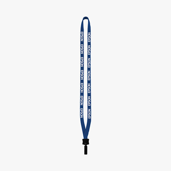 1/2 Soft Knitted Cotton Lanyard w/Plastic Bulldog Clip