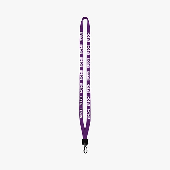 1/2 Soft Knitted Cotton Lanyard w/Plastic Swivel Snap Hook