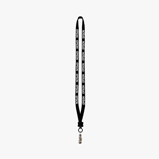 1/2 Soft Knitted Cotton Lanyard w/Plastic Vinyl Snap w/Bulldog Clip