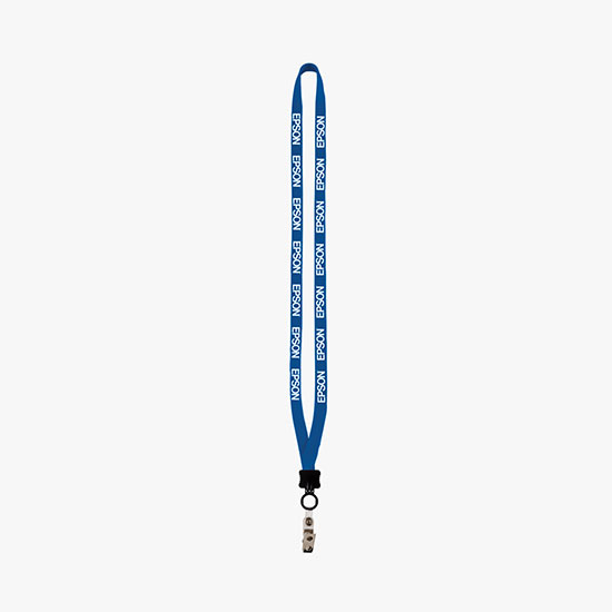 1/2 Soft Knitted Cotton Lanyard w/Plastic Vinyl Snap w/Bulldog Clip