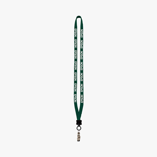 1/2 Soft Knitted Cotton Lanyard w/Plastic Vinyl Snap w/Bulldog Clip