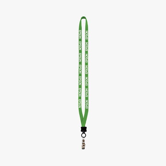 1/2 Soft Knitted Cotton Lanyard w/Plastic Vinyl Snap w/Bulldog Clip