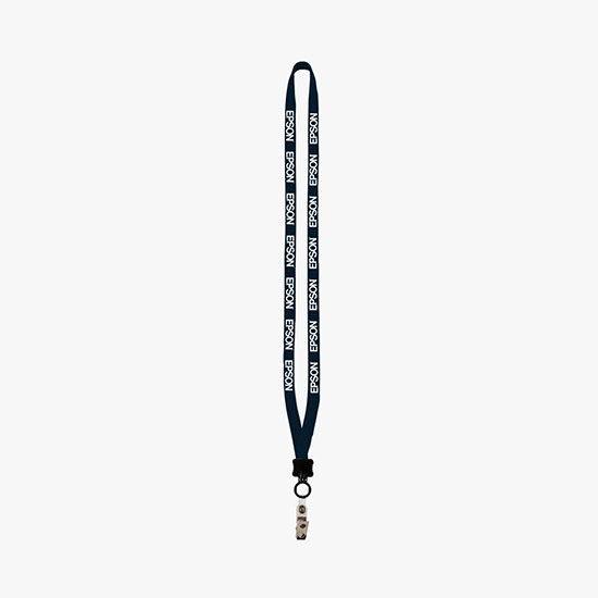 1/2 Soft Knitted Cotton Lanyard w/Plastic Vinyl Snap w/Bulldog Clip
