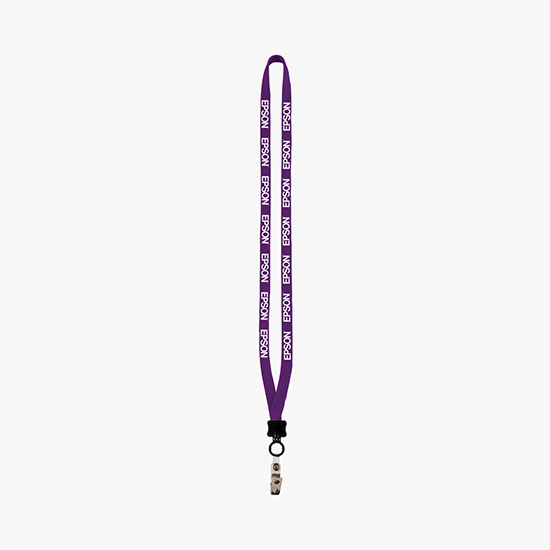 1/2 Soft Knitted Cotton Lanyard w/Plastic Vinyl Snap w/Bulldog Clip
