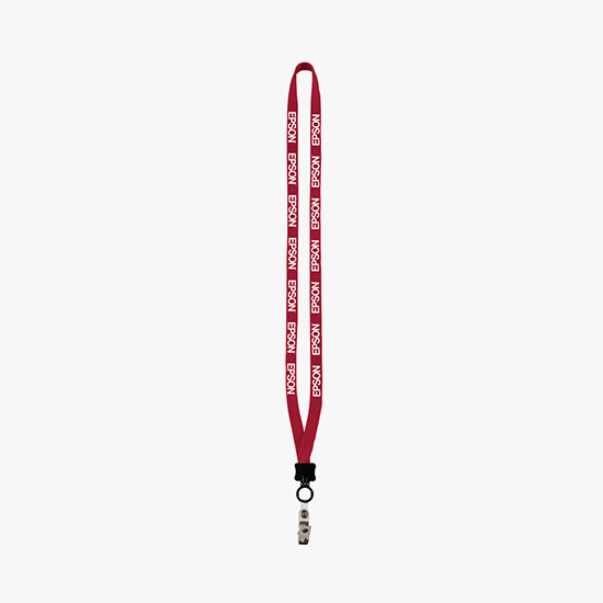 1/2 Soft Knitted Cotton Lanyard w/Plastic Vinyl Snap w/Bulldog Clip