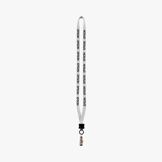 1/2 Soft Knitted Cotton Lanyard w/Plastic Vinyl Snap w/Bulldog Clip