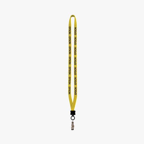 1/2 Soft Knitted Cotton Lanyard w/Plastic Vinyl Snap w/Bulldog Clip