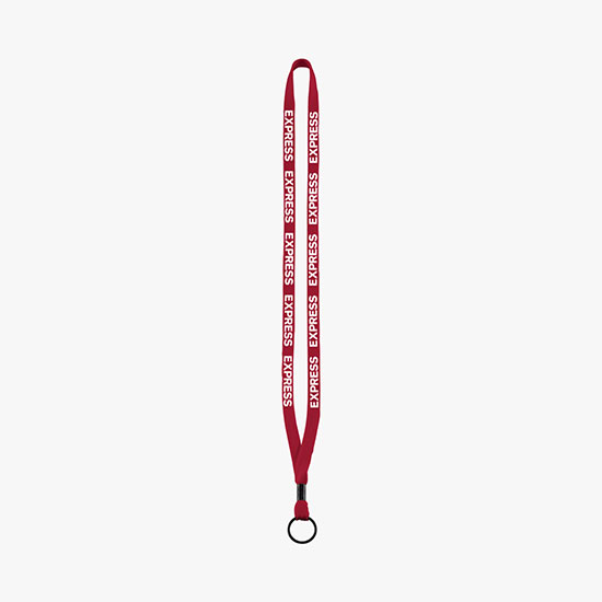 1/2 Soft Knitted Cotton Lanyard w/Split Ring