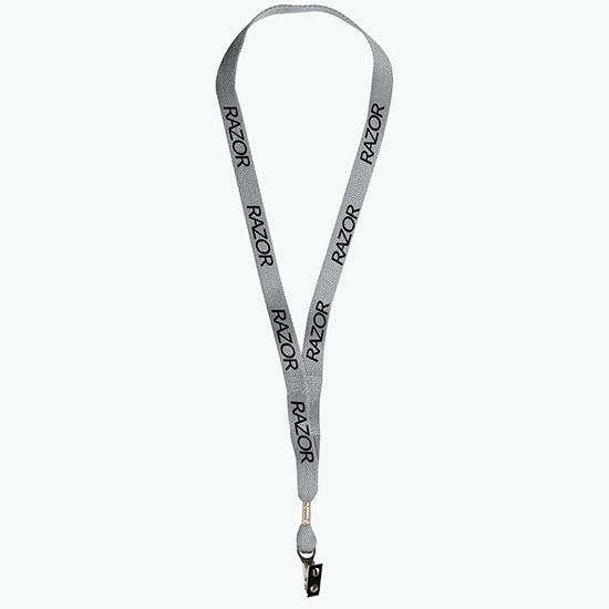 5/8 One Ply Cotton Lanyard - Bulldog Clip