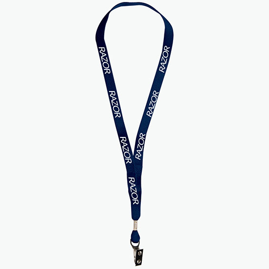 5/8 One Ply Cotton Lanyard - Bulldog Clip