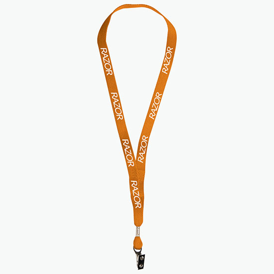 5/8 One Ply Cotton Lanyard - Bulldog Clip