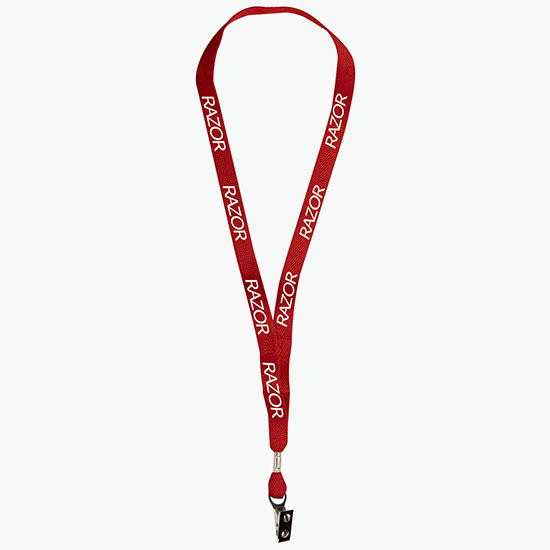 5/8 One Ply Cotton Lanyard - Bulldog Clip