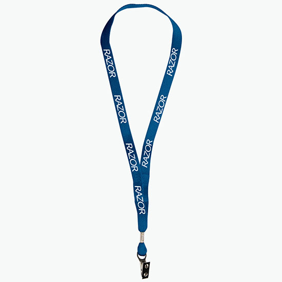 5/8 One Ply Cotton Lanyard - Bulldog Clip