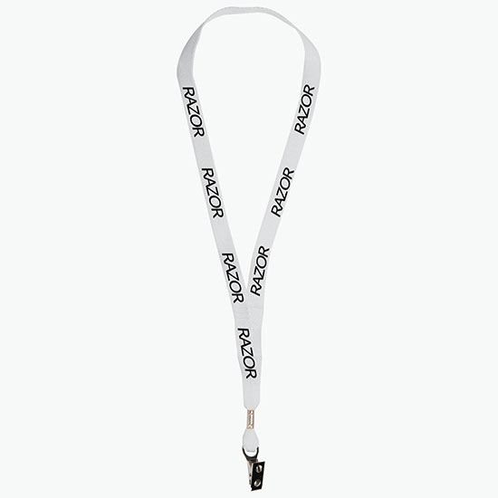 5/8 One Ply Cotton Lanyard - Bulldog Clip