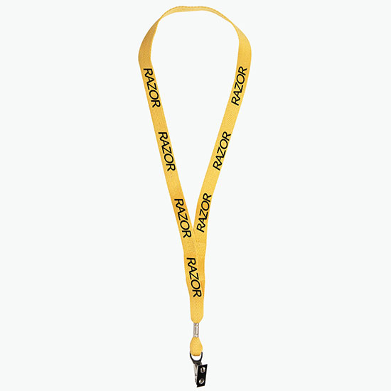 5/8 One Ply Cotton Lanyard - Bulldog Clip