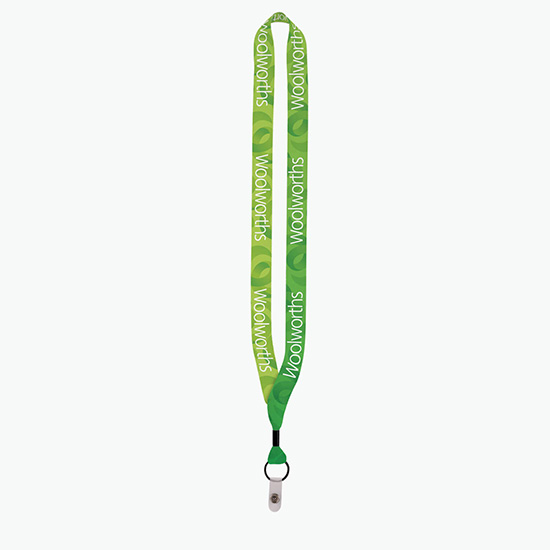 3/4 Recycled PET Full-Color Lanyard w/Vinyl Snap
