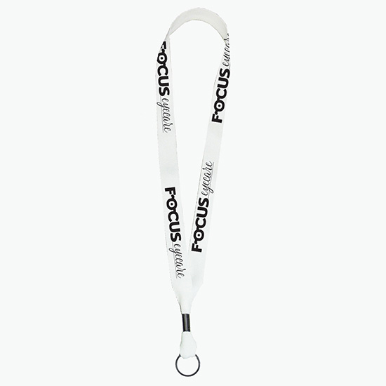 3/4 Recycled Lanyard - Black Split Ring