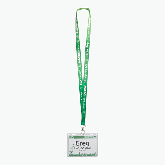 Plan Ahead & Save 5/8 Recycled PET Full Color Lanyard with Lobster Clip