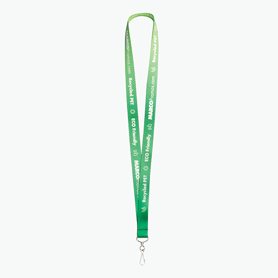 Plan Ahead & Save 3/4 Recycled PET Full Color Lanyard with J-Hook