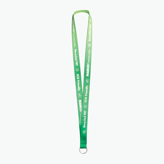 Plan Ahead & Save 3/4 Recycled PET Full Color Lanyard with Split Key Ring