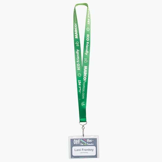 Plan Ahead & Save 1 Recycled PET Full Color Lanyard with J-Hook